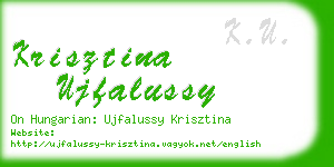 krisztina ujfalussy business card